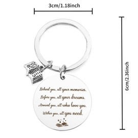 Cidenbio Graduation Gifts for Her Him, End of Year Gifts for Children, Friendship Keyring, School Leavers Gifts, Inspirational Gifts for Women, Gifts for Students from Teachers, Congratulations Gifts