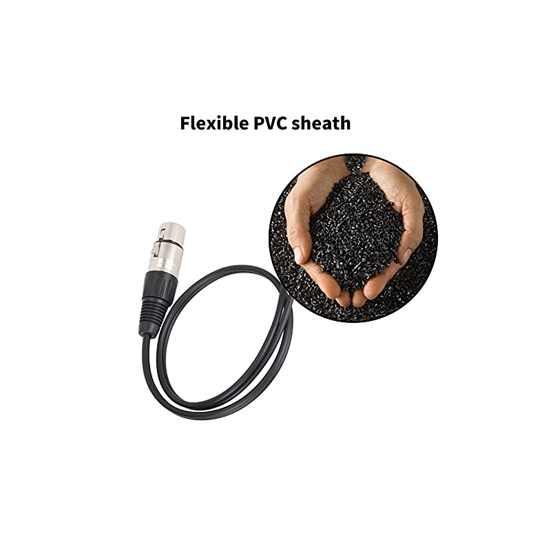 Cable de Audio de 1 XLR Hembra a 2 Macho,