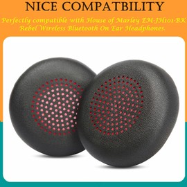 TaiZiChangQin Replacement Ear Pads Compatible with House of Marley EM-JH101-BK Rebel Wireless Bluetooth Headphones Ear Pads