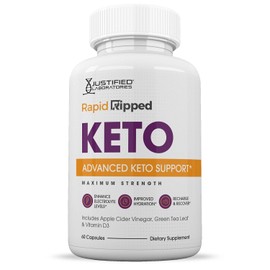 Justified Laboratories Rapid Ripped Keto ACV Extreme Pills 1675 MG Stronger Thn Gummys Keto Support 3Pk