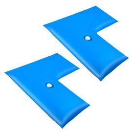 2pcs Water Bags for Pool Cover Inground, Leakproof Corner Water Tubes 0.4mm PVC Heavy Duty Pool Cover Weights Weather Resistant Pool Closing Winterizing Kit for Keep Pool Cover in Place 24″L × 24″W