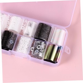 Healeved 10pcs Stylish Nail Art Decal Set DIY Manicure Supplies Floral and Designs for Women and Girls Easy to Use for Home Professional Nail Art