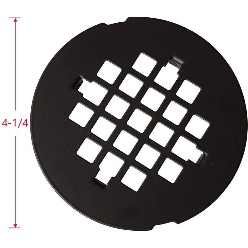 4-1/4" Snap-in Shower Drain Cover 304 Stainless Steel Round Replacement