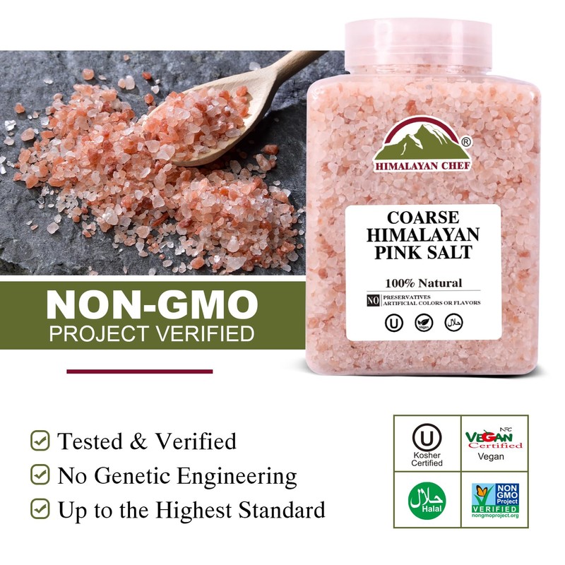 Himalayan Chef Pink Himalayan Salt Coarse Grain, 5 lbs Plastic