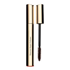 Clarins Mascara Supra Volume | Voluminosa y Alargadora | Efecto de Volumen Doble | Engrosadora y Suavizante | Sin Agrupamientos y No Cede | Larga Duración | Marrón | 8 ml