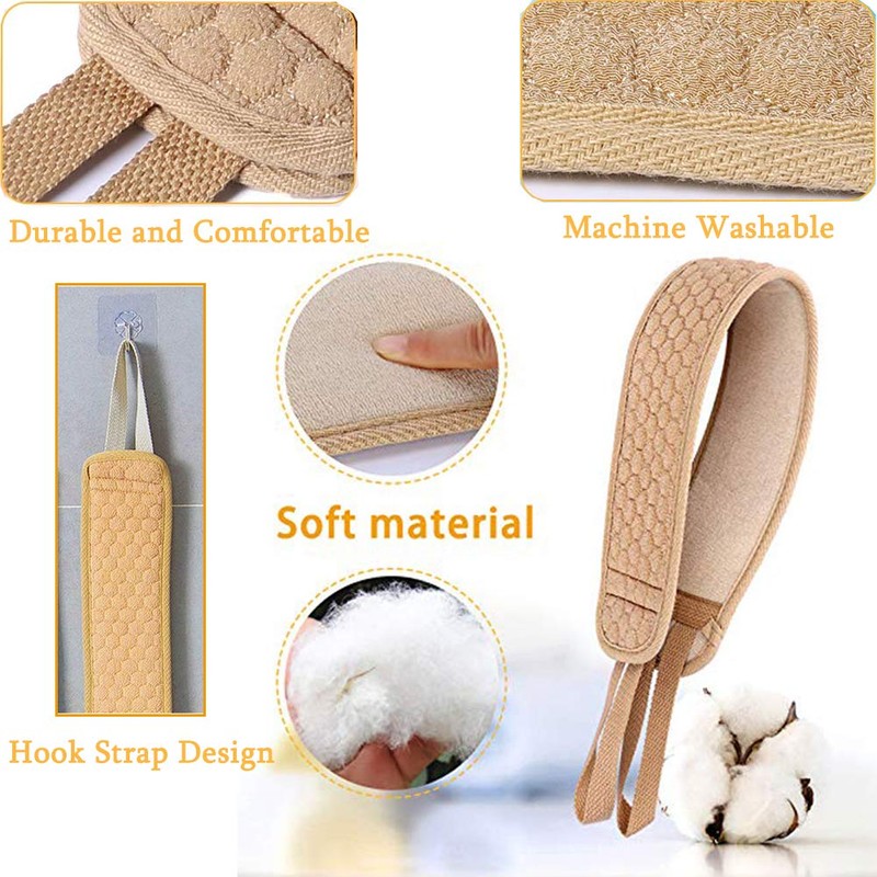 Back Scrubber for Shower Body Scrubber Back Brush with Loofa