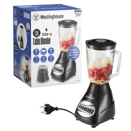 220 Volts Blender WKBEPNG83-1.5L -10 Speed - Pulse Rotation - 500W -Stainless Steel Blade -Glass Jar-Mini Grinder Bundle With Dynastar 220-240 Volts (Not For USE IN USA)