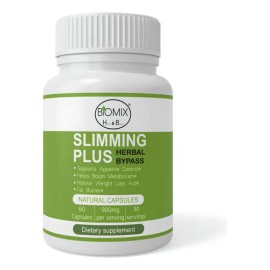 Herbal Bypass Cápsulas Slimming Plus Control Y Pérdida De Peso Naturales 30 Servicios, Pastillas Naturales Para Bajar De Peso