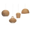 KOUBOO 1050032 Wicker Pod Pendant Light, 11.5" x 11.5" x