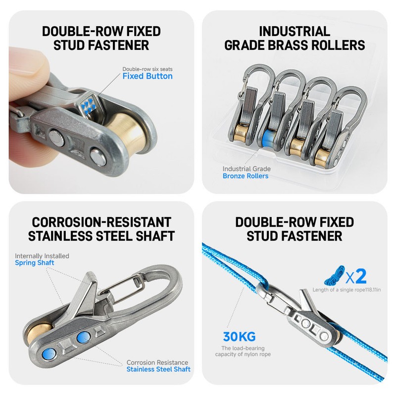 8PCS Retractable Lanyard Set with Storage Case, Anti Loss Coiled