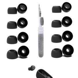 [8 Pairs] Replacement Ear Tips for JBL Vibe Buds, with 3 in 1 Cleaner Kit, Silicone Ear Tips (XS/S/M/L)