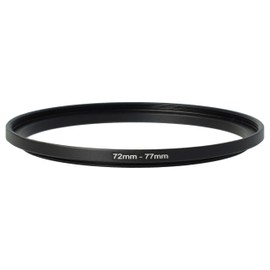 vhbw 72mm to 77mm Step Up Ring Adapter for Camera Lens Filter Adapter Metal Black