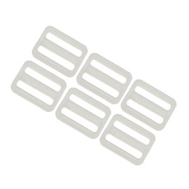 JYC CREATIVE 6 Backpack Buckles, Choose Size and Color, Plastic Buckles, Polypropylene Clasp, Backpack Clasp and Washer, Bag Closure, Backpack Closure, (6 x 32 mm, Transparent Washer)