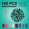 MelodySusie 100 Pcs Nail Drill Bits Sanding Bands for Nail