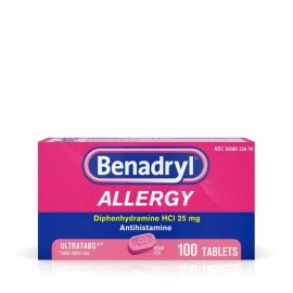 BENADRYL 25MG ORIGINAL  ALLERGY ULTRATAB 100CT