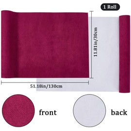 CRASPIRE 130 x 30cm Suede Book Cloth Violet Red for Books Binding Fabric Surface Paper Backed Bookcover Books Album Scrapbooking Archival DIY Covering Protector Bookcloth Bookbinding Supplies