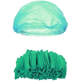 Case of 1000 Green Disposable Polypropylene Bouffant Caps 21″ /w Elastic Stretch Band, Hairnets