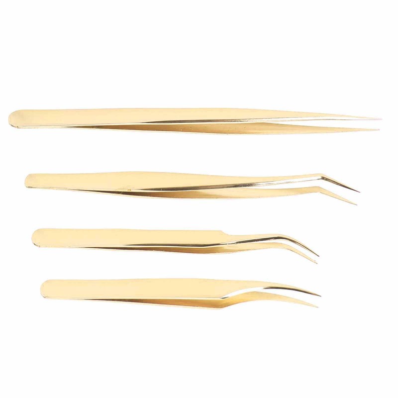 Eyelash Extension Tweezers Set Professional Stainless Steel Durable Lash Tweezers