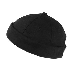 Docker Black Wool Felt Hat for Men and Women Winter Look Duik - Unisex, black