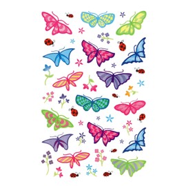 Spring is in The Air (Bold Butterflies, Ladybugs, and Flowers, 48 Stickers, 1 Sheet)
