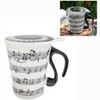 Cisixin Unique Ceramic Coffee Cups with Lid Staves Music Notes