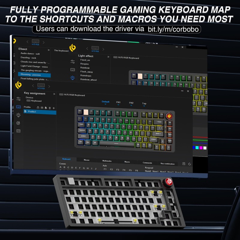 LEOBOG Hi75C Pro Wireless Mechanical Keyboard Kit – Aluminum Alloy