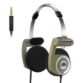 okcsc Retro3 Wired Headband Headphones, 3.5mm Plug, 40mm Grade Composite Film, Foldable, 80's 90's Retro Design for Music, Computers, Cell Phones, Music Players Green(3.94FT)