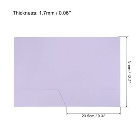 PATIKIL Two-Pocket Folders, 6 Pack A4 Letter Files Portfolio Storage Organizer Folder for Office Business, Purple