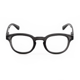 Contacta, Hipstyle Bebop, Occhiali da Lettura per Uomo e Donna, Occhiali Classici e Colorati, Montatura con Aste Flex, Colore Grigio, Diottrie +1,00, Confezione con Sacchetto Portaocchiali, 27g