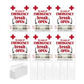 6Pcs Emergency Funds Money Holder for Cash Gift Money Gift Ideas for Teen Girls Boys Christmas Birthday Graduation Gift Cash Cards Holder with Plastic Cover and Adhesive for Party Decorations