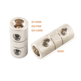 6 Gauge Butt Splice Connector 6AWG Wire Butt Splices 2PCS with Dual Wall Heat Shrink Tube