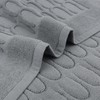 HMETOL Cotton Washable Geometric Textured Bath Mat Hotel Reversible Water