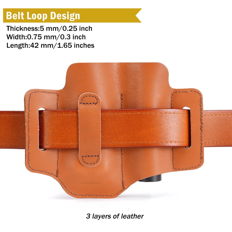 VIPERADE PL3 Multitool Sheath, Leather Sheath with DIY Patch Area,