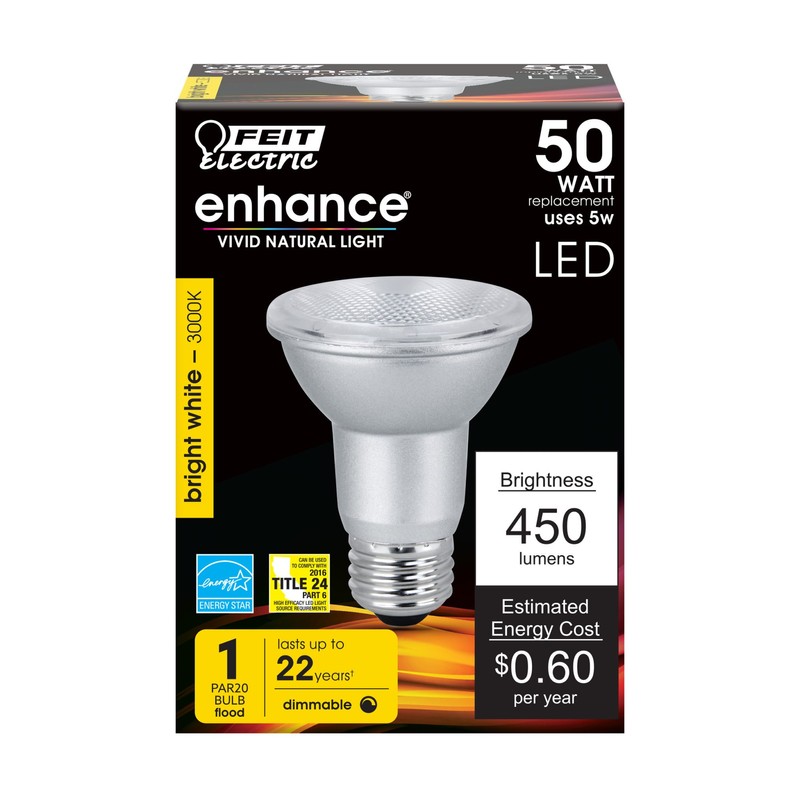FEIT Electric PAR20DM/930CA 50W PAR20 3K LED Bulb