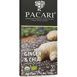 Pacari Ginger & Chia Chocolate Bar - 1.76 oz. 50 g.