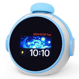 Kids Alarm Clock, Sound Machine to Wake Alarm Clock for Toddlers and Kids,Nursery Stories, 3-15 Years Bedroom, WiFi, Touch Screen