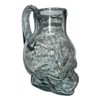 Hand Blown Glass Skull Mug with Handle, 33.8 oz Capacity,