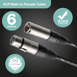 Stagg Cable de micrófono estándar SMC6 de 19.7 ft