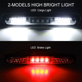 Tresound LED Third 3rd Brake Light for 2007-2013 Chevy Silverado GMC Sierra 1500 2500 3500 HD Classic, Rear Cargo Lamp High Mount Stop light