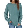 Dofaoo Sweatshirts for Women Crewneck 2024 Fall Tops Lightweight Sweater