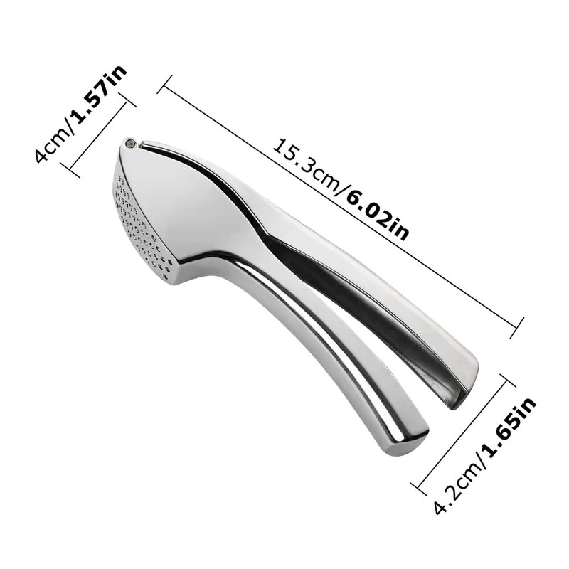 Premium Garlic Press, Heavy Duty Stainless Steel Garlic Crusher and