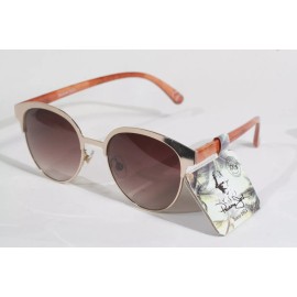 Panama Jack 2 pair New Panama Jack Bright Silver Metal Deco Sunglasses with Wood Grain Arms