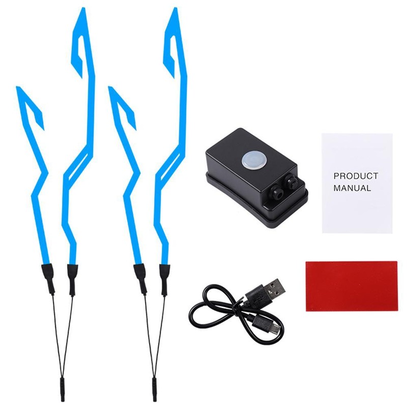 Motorcycle Helmet Reflective Stickers LED Night Riding Light Helmet El