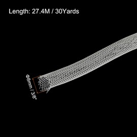 QUARKZMAN 30 Yards Mesh Tube 3/8 Inch Decorative Hose Flex for Wreaths, Gifts, Decorations Birthday and Wedding Party, DIY Crafts - Light White