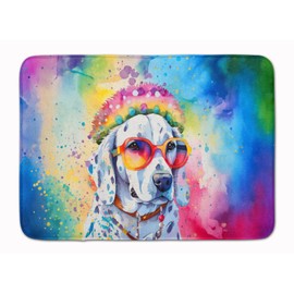 Caroline's Treasures Dalmatian Hippie Dawg Memory Foam Kitchen Mat Machine Washable Anti-Fatigue Mat Cushion Comfort Bath Mat or Kitchen Rug