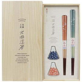Ishida 63187 Paulownia Box Chopsticks, Couple Chopsticks, Fujimi Sakura, 9.1 / 8.3 inches (23 / 21 cm)