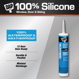 DAP 08643 9.8-Ounce 100% Silicone Window, Door and Siding Sealant, Aluminum