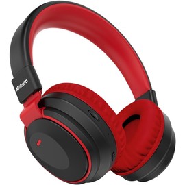 Auriculares para niños, Bluetooth 5.3, inalámbricos, 68 horas, volumen limitado, 85/96 dB, plegables con cable, micrófono auxiliar para iPad, portátil, niño, niña, viajes (Obsidiana Ardiente)