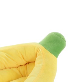 Silicute Dog Bed Cat Bed Pet Bed Comfortable and Washable in Banana Shape and Color w/Removable Cushion (Large, Medium, Small) (Large)