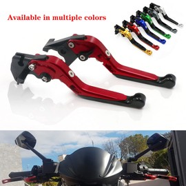 WORLDMOTOP Motorcycle Foldable Brake Clutch Levers Adjustable Aluminum Handlebar Lever Replacement for Honda CB750 XL750 TransAlp 2023 2024 2025 (red)